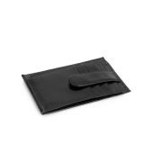 Portcard din piele naturala DiAmanti Amando Negru